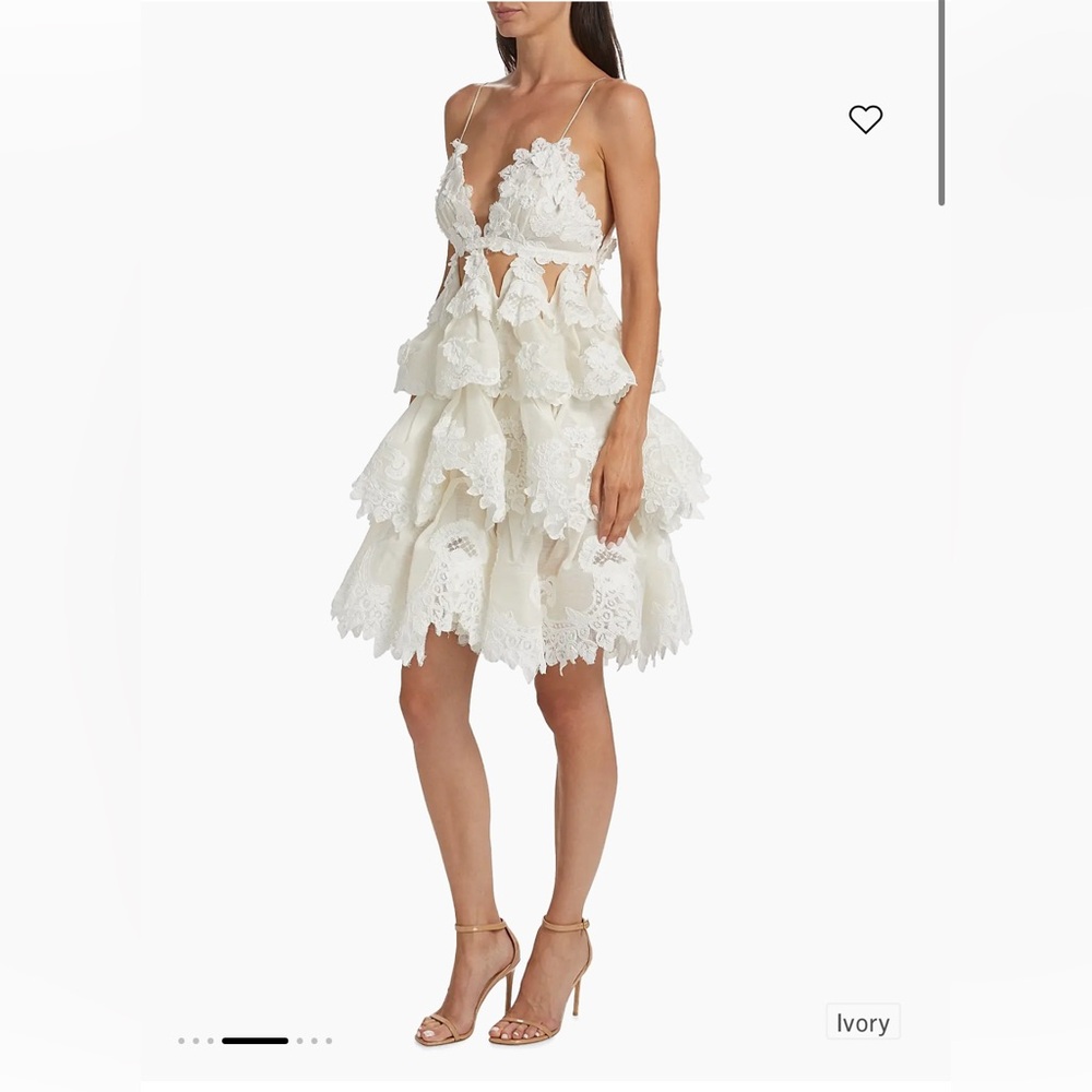 NWT Zimmermann Crush Tiered Lace Minidress
Ivory White Crush Tiered Ruffle Dress - Picture 13 of 15
